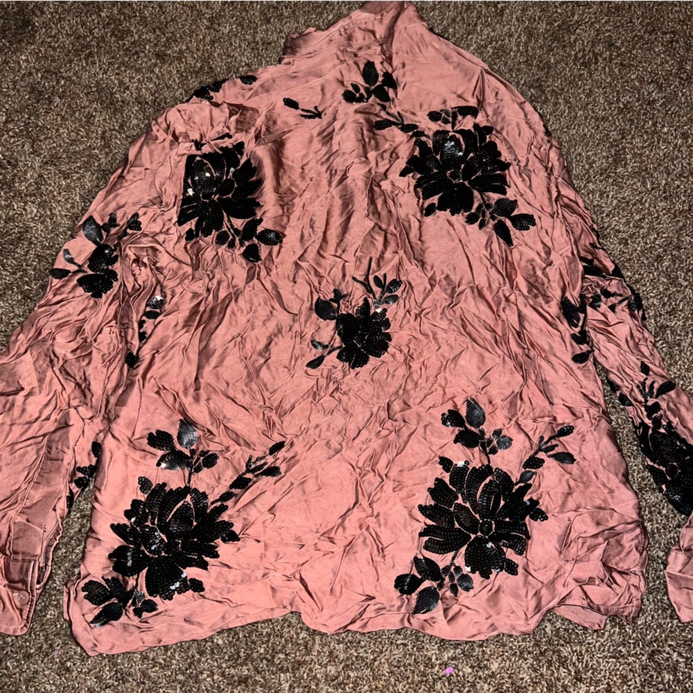 Zara Embroidered Sequin Blouse - Picture 5 of 6